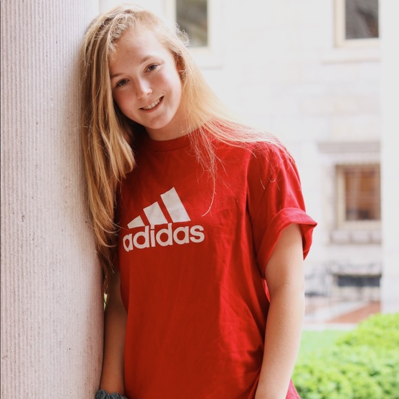 adidas Tops - Adidas Red t shirt